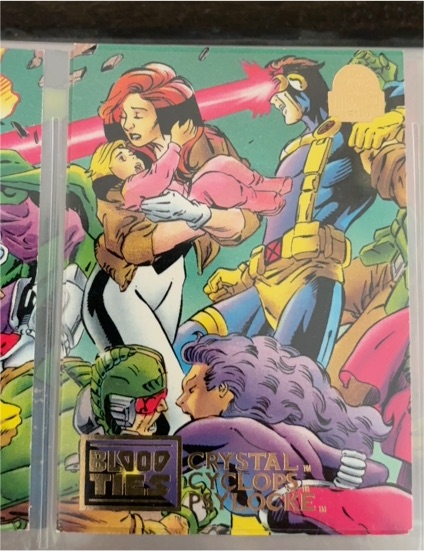 1994 Fleer Marvel Universe Series V #29 Crystal Cyclops Psylocke Blood Ties — front