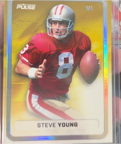 2025 Leaf Optichrome Steve Young Gold Shimmer Proof 1/1 — front