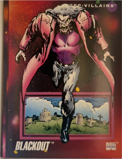 1992 Impel Marvel Universe Series 3 #140 Blackout — front
