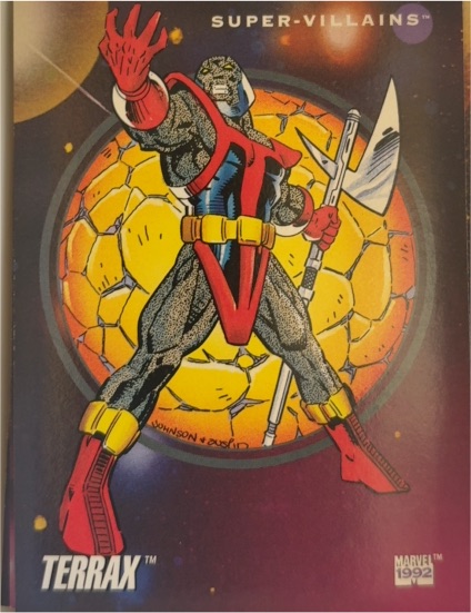 1992 Impel Marvel Universe Series 3 #134 Terrax Super-Villains — front