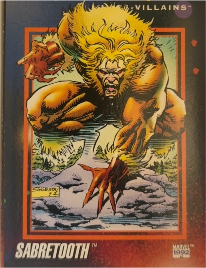 1992 Impel Marvel Universe Series 3 #129 Sabretooth — front