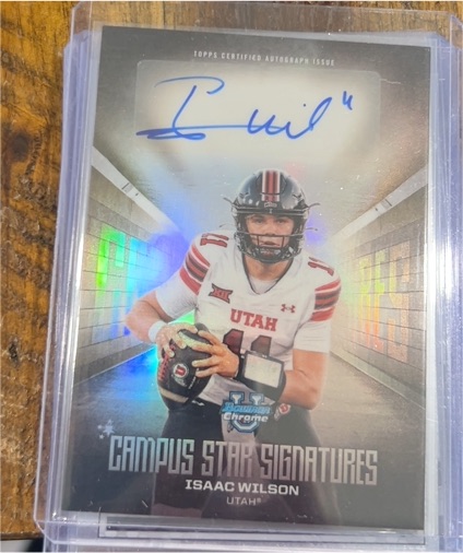 2025 Bowman Chrome University #CSS-IW Isaac Wilson Campus Star Signatures — front