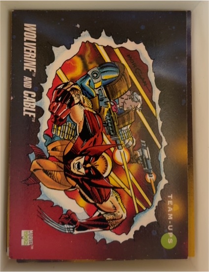 1992 Impel Marvel Universe Series 3 #77 Wolverine and Cable — front