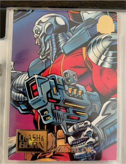 1994 Fleer Marvel Universe #81 Deathlok Crash & Burn — front