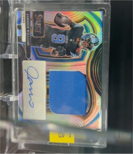 2024 Panini Select Jumbo Signature Swatches Jameson Williams — front