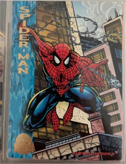 1994 Fleer Marvel Universe Series V #130 Spider-Man — front