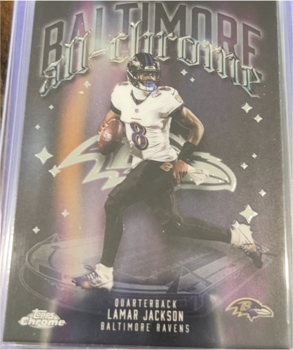 2025 Topps Chrome #ACT-1 Lamar Jackson All-Chrome Team — front