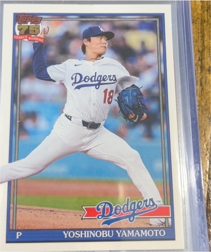 2026 Topps Series 1 - 1991 Topps #T91-55 Yoshinobu Yamamoto — front
