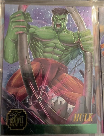 1995 Fleer Marvel Flair Annual Chromium #5 Hulk — front