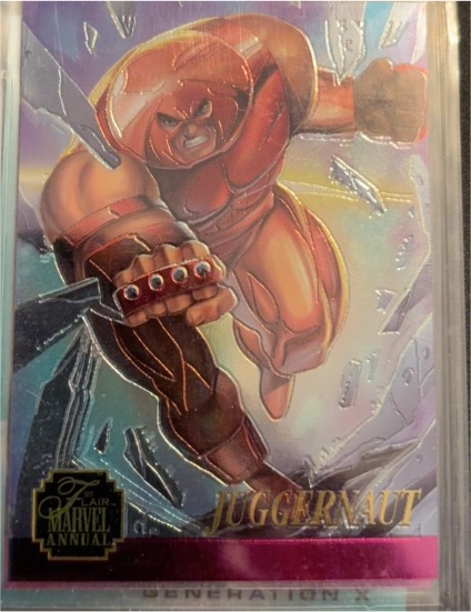 1995 Flair Marvel Annual Chromium #11 Juggernaut — front