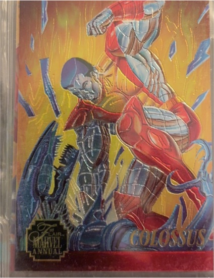 1995 Flair Marvel Annual Chromium #12 Colossus — front