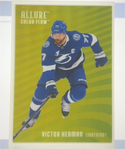 2025-26 Upper Deck Allure #CF-14 Victor Hedman Color Flow Yellow-Green — front