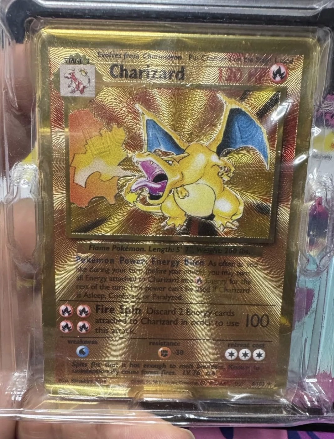 2021 Pokémon Celebrations #4 Charizard Gold Metal Ultra Premium Collection — front
