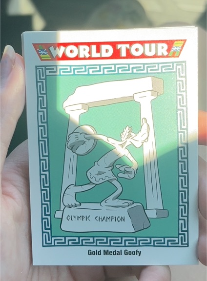 1991 Impel Disney Collector Cards WORLD TOUR #201 Gold Medal Goofy — front