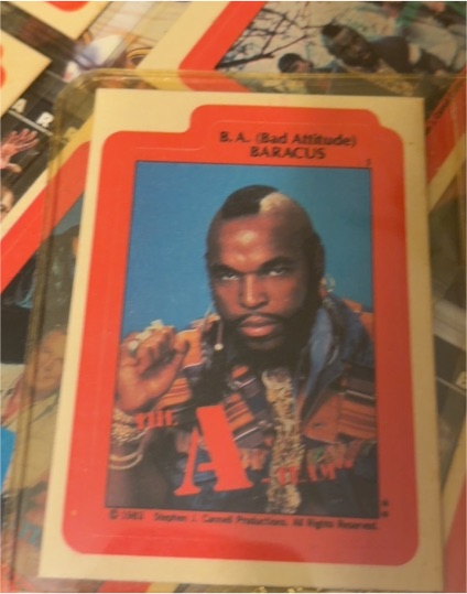 1983 Topps The A-Team Sticker #1 B.A. (Bad Attitude) Baracus — front