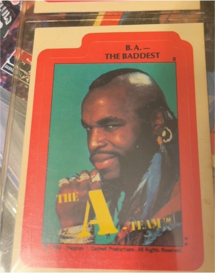 1983 Topps The A-Team Sticker #8 B.A. The Baddest — front