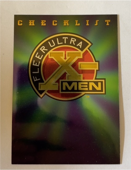 1995 Fleer Ultra X-Men #100 Checklist — front