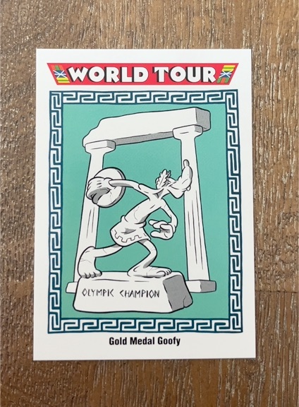 1991 Impel Disney Collector Cards WORLD TOUR #201 Gold Medal Goofy — front