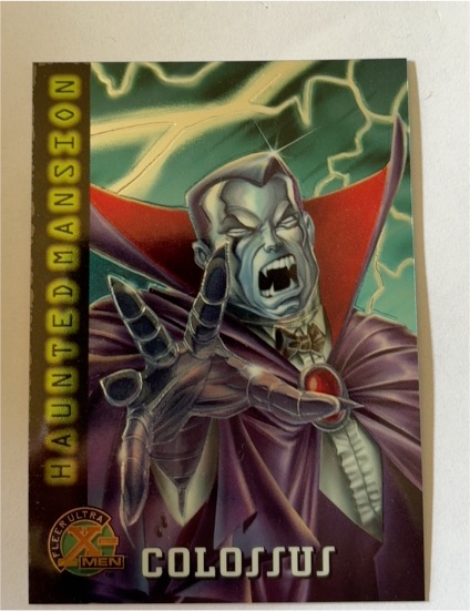 1995 Fleer Ultra X-Men #91 Colossus as Count Vampire Haunted Mansion — front