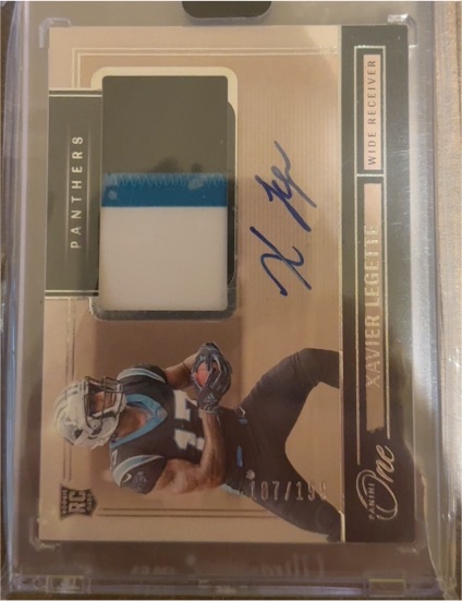 2024 Panini One #6 Xavier Legette Rookie Patch Auto — front