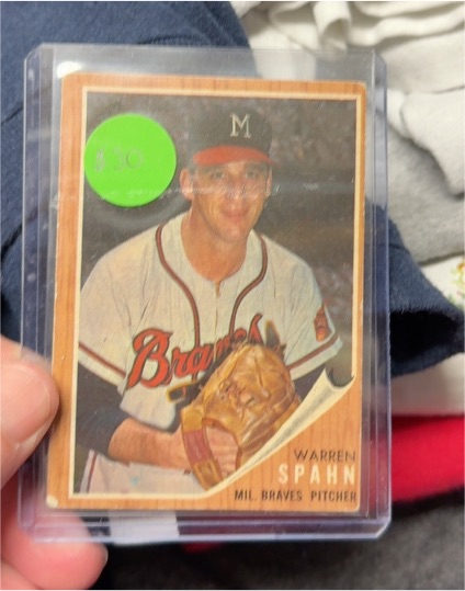 1962 Topps #100 Warren Spahn — front