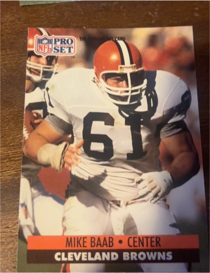 1991 Pro Set #469 Mike Baab Cleveland Browns — front
