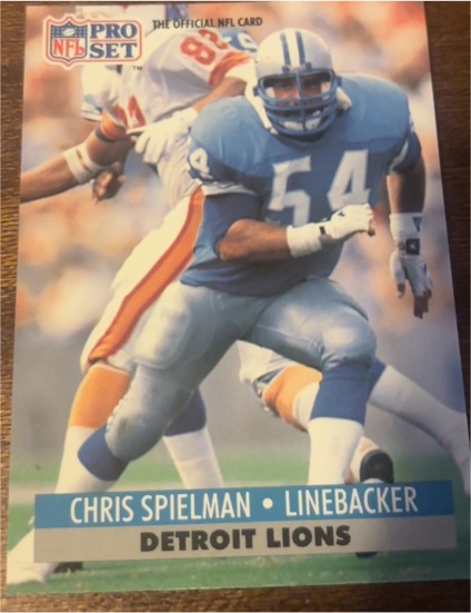 1991 Pro Set #503 Chris Spielman Detroit Lions — front