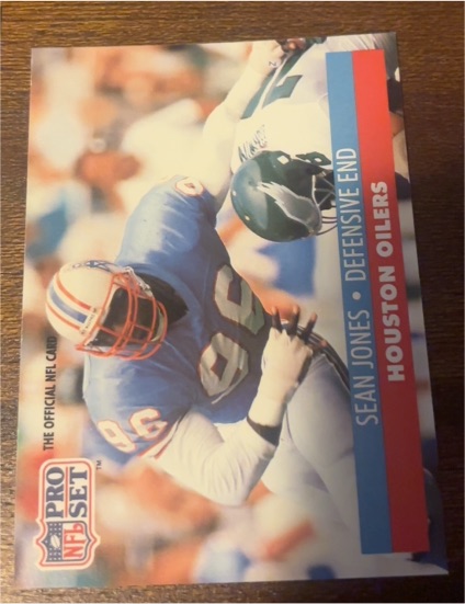 1991 Pro Set #518 Sean Jones Houston Oilers — front