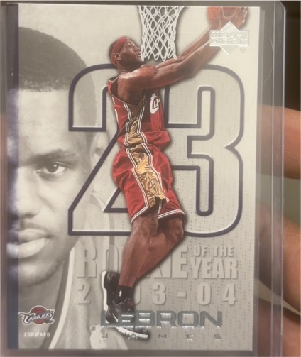 2003-04 Upper Deck Rookie of the Year #LJ12 LeBron James — front