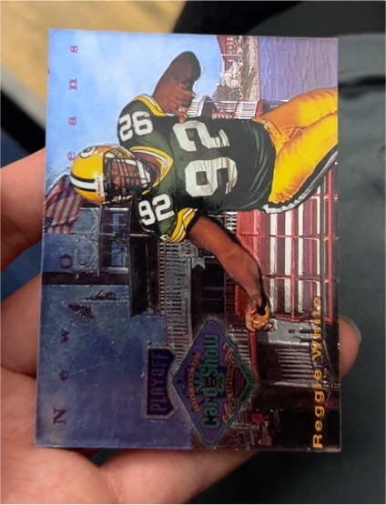 1996 Playoff Super Bowl Card Show #NNO Reggie White — front
