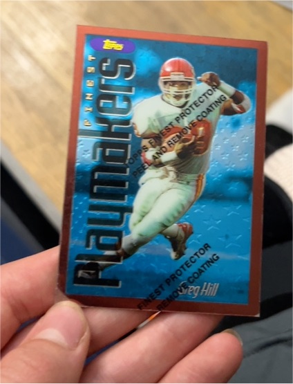 1996 Topps Finest Playmakers #297 Greg Hill — front