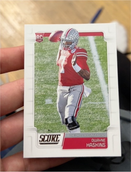 2019 Panini Score #332 Dwayne Haskins Rookie Card — front