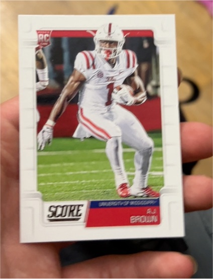 2019 Panini Score #348 A.J. Brown Rookie Card — front