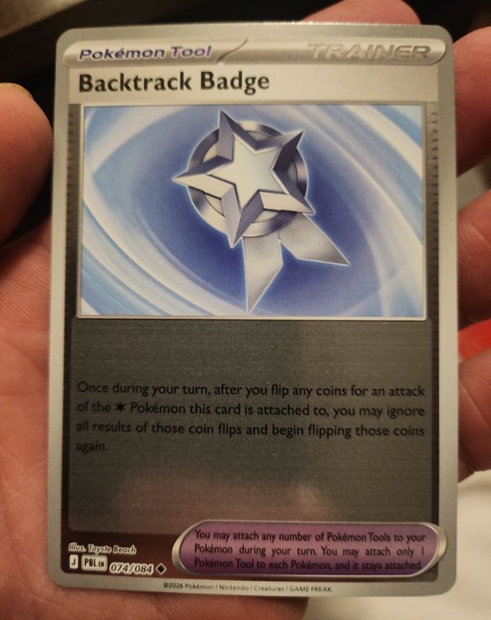 2026 Pokémon Backtrack Badge #074 — front