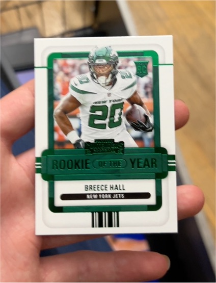 2022 Panini Contenders Rookie of the Year #ROY-BHA Breece Hall — front