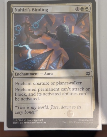 2020 Zendikar Rising #29 Nahiri's Binding — front