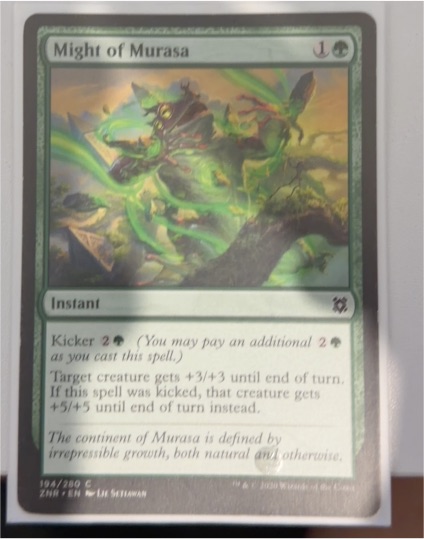 2020 Magic: The Gathering Zendikar Rising #194 Might of Murasa — front
