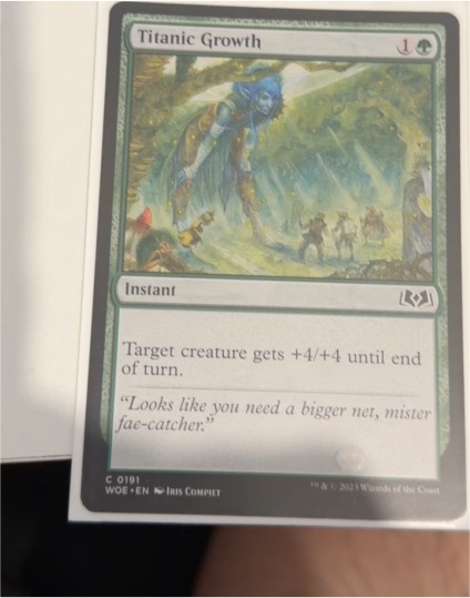 2023 Magic: The Gathering Titanic Growth #0191 — front