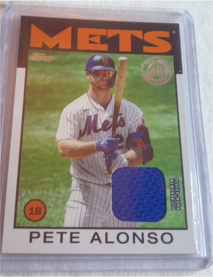 2021 Topps 1986 Topps Baseball Relics #86R-PA Pete Alonso — front