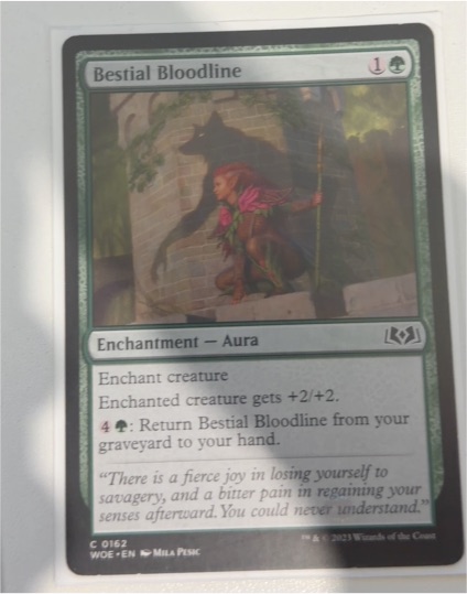 2023 Wilds of Eldraine #162 Bestial Bloodline — front