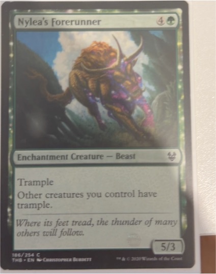 2020 Magic: The Gathering #186 Nylea's Forerunner — front