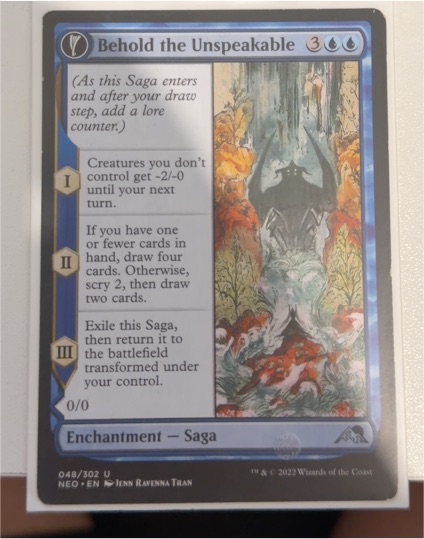 2022 Magic: The Gathering NEO #48 Behold the Unspeakable — front