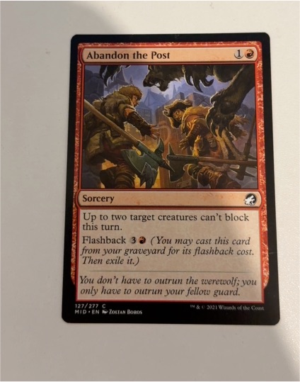2021 Innistrad: Midnight Hunt #127 Abandon the Post — front