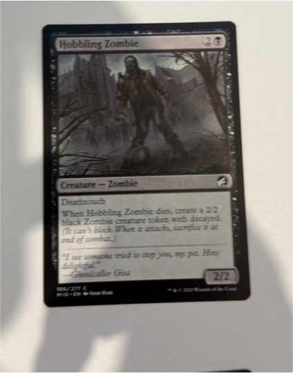 2021 Magic: The Gathering Innistrad: Midnight Hunt #106 Hobbling Zombie — front