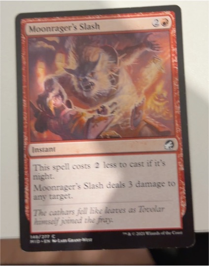 2021 Innistrad: Midnight Hunt #148 Moonrager's Slash — front
