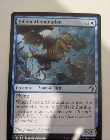 2021 Innistrad: Midnight Hunt #52 Falcon Abomination — front