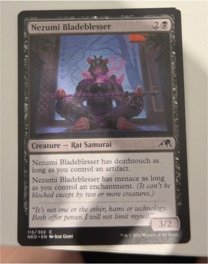 2022 Magic: The Gathering Kamigawa: Neon Dynasty #115 Nezumi Bladeblesser — front
