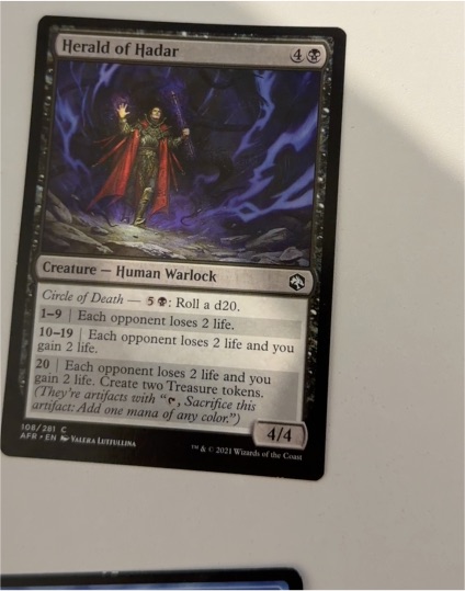 2021 Magic: The Gathering #108 Herald of Hadar — front
