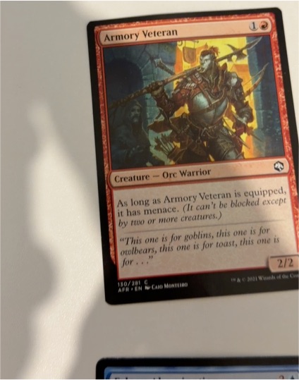 2021 Magic: The Gathering Adventures in the Forgotten Realms #130 Armory Veteran — front
