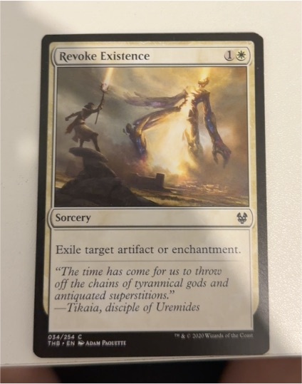 2020 Magic: The Gathering Theros Beyond Death #34 Revoke Existence — front